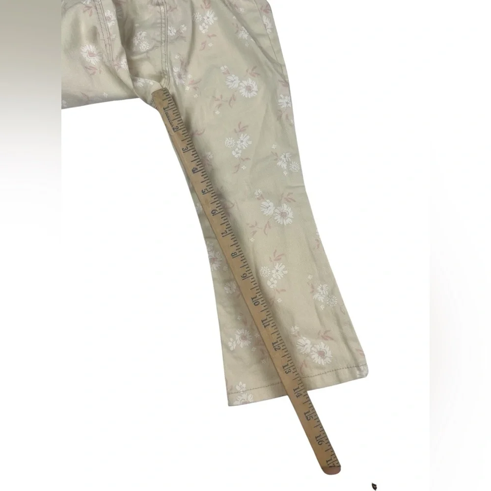NWT Girls Oshkosh Cream Colored Floral Pants